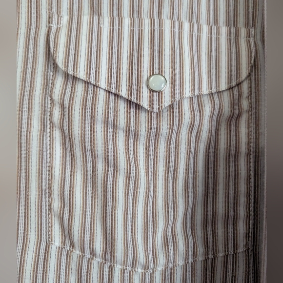 Vintage Striped Panhandle Pearl Snap Shirt Size 18/36 - Picture 3 of 8